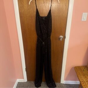 Fashion Nova Black Glitter Jumpsuit